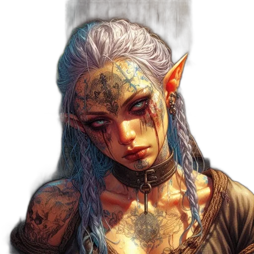 face, jewelry, dragon, staff transparent PNG cut-out
