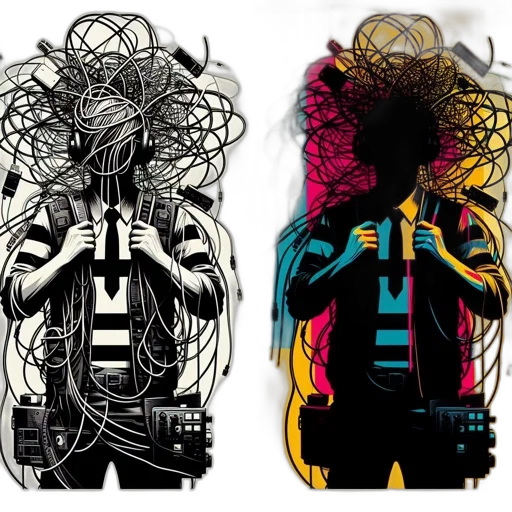 jacket, comic book art, concept art, cyberpunk transparent PNG cut-out