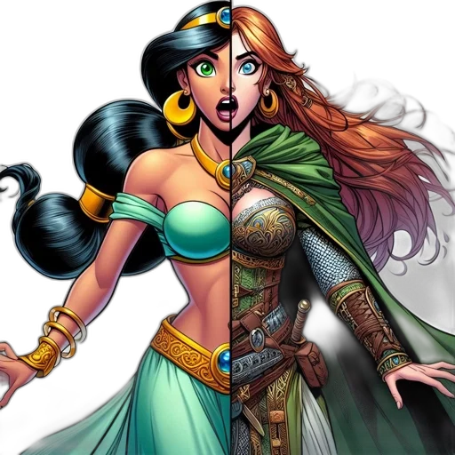 comic book art, fantasy art, concept art, cartoon transparent PNG cut-out