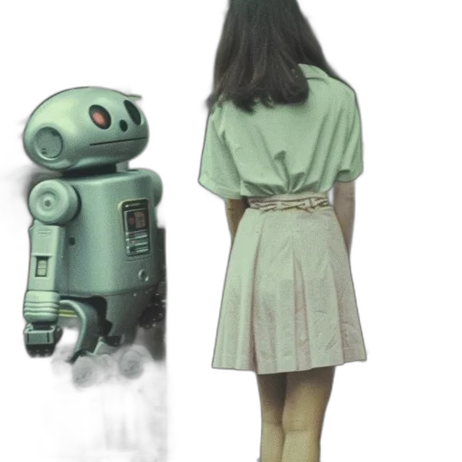 robot, dress, concept art, 3d render transparent PNG cut-out