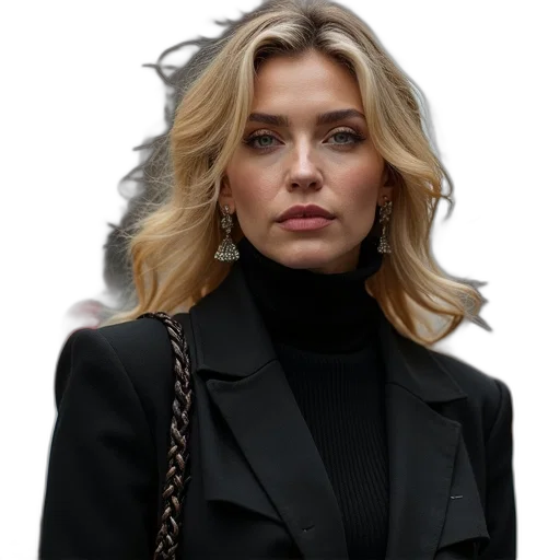 jacket, face, staff, jewelry transparent PNG cut-out