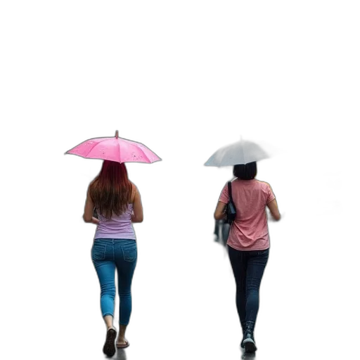 umbrella, hat, jacket, 3d render transparent PNG cut-out