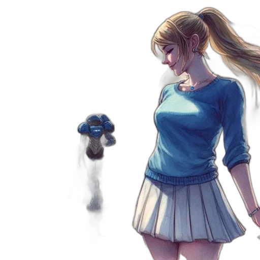 robot, dress, concept art, anime transparent PNG cut-out