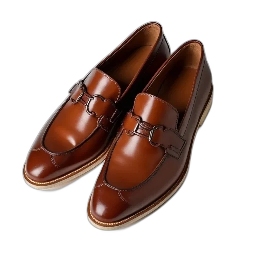 shoes, photorealistic, pair, brown transparent PNG cut-out
