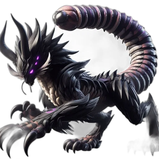 dragon, creature, animal, staff transparent PNG cut-out