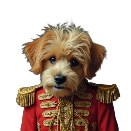 staff, animal, crown, jacket transparent PNG cut-out