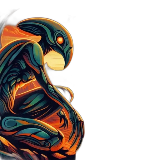 creature, mask, dragon, robot transparent PNG cut-out