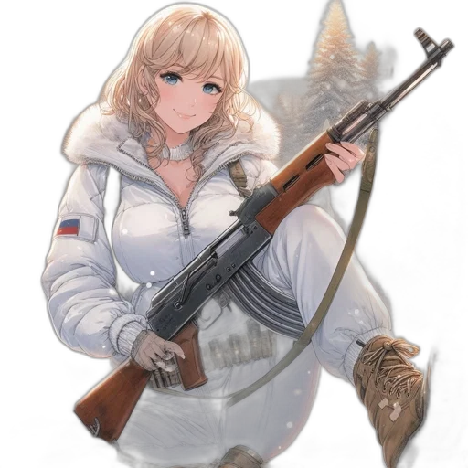 weapon, jacket, animal, staff transparent PNG cut-out
