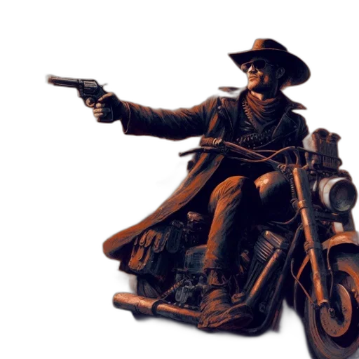 jacket, weapon, concept art, photorealistic transparent PNG cut-out