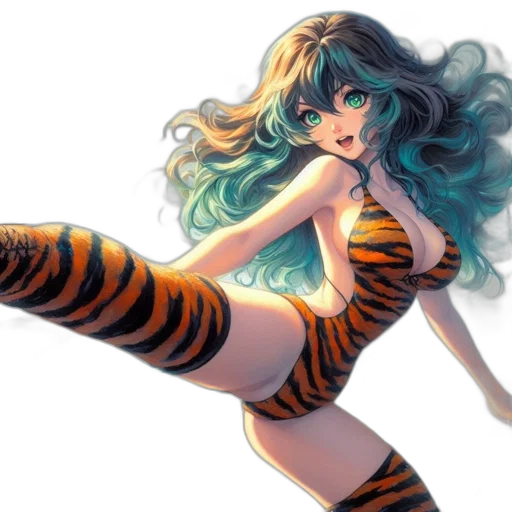 dress, hair, anime, fantasy art transparent PNG cut-out