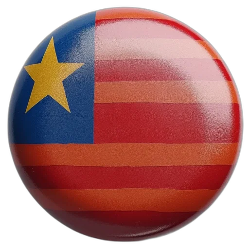 3d render, flag, button transparent PNG cut-out