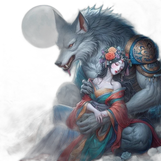 fantasy art, concept art, watercolor, photorealistic transparent PNG cut-out