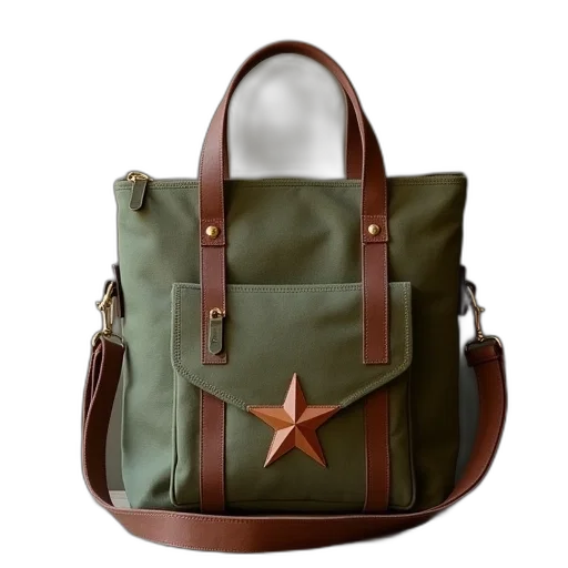 3d render, earth tones, green, leather transparent PNG cut-out