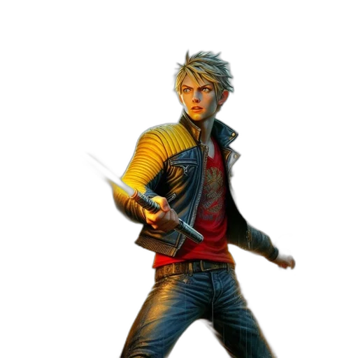 jacket, staff, sword, weapon transparent PNG cut-out