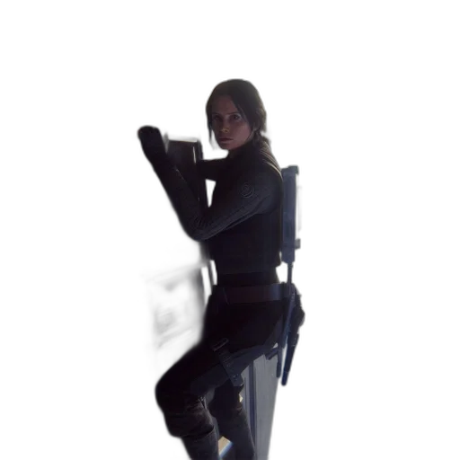 staff, weapon, jacket, robot transparent PNG cut-out