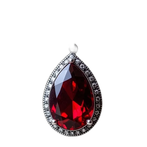 jewelry, crown, red, garnet transparent PNG cut-out
