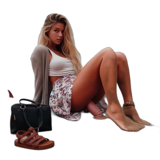 shoes, dress, umbrella, jewelry transparent PNG cut-out