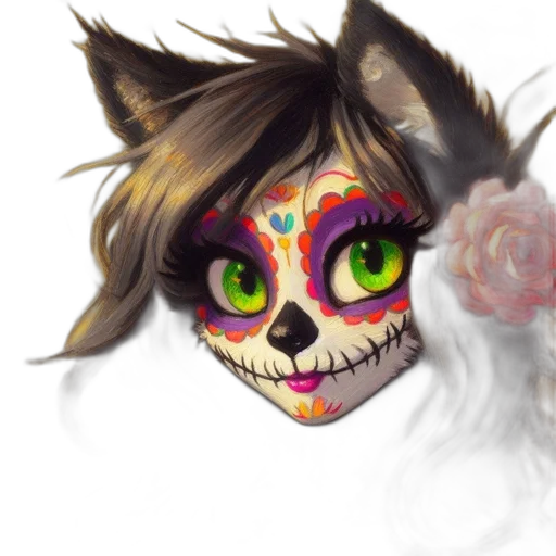 mask, fantasy art, concept art, watercolor transparent PNG cut-out