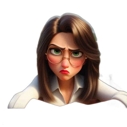 face, cartoon, concept art, 3d render transparent PNG cut-out