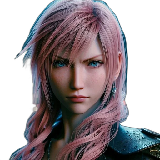 face, hair, photorealistic, concept art transparent PNG cut-out
