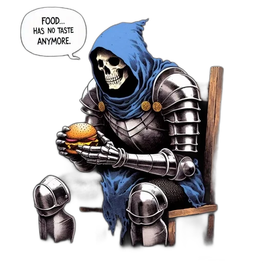 food, robot, mask, comic book art transparent PNG cut-out