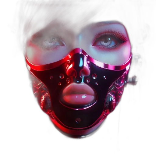 mask, face, robot, cyberpunk transparent PNG cut-out