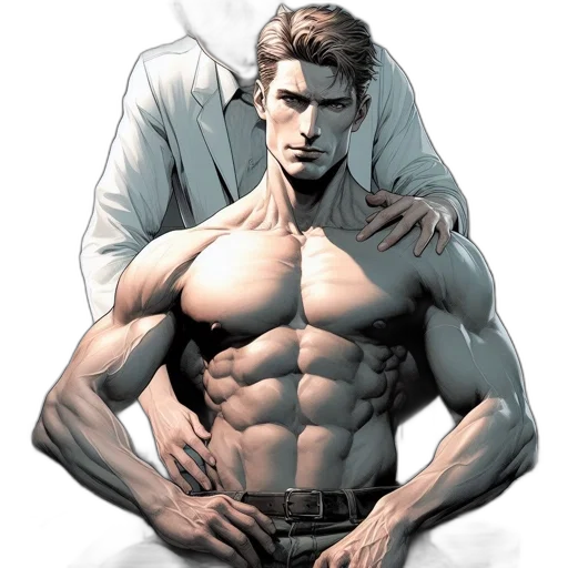 comic book art, concept art, cyberpunk, photorealistic transparent PNG cut-out