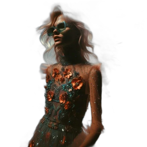 dress, hair, creature, face transparent PNG cut-out