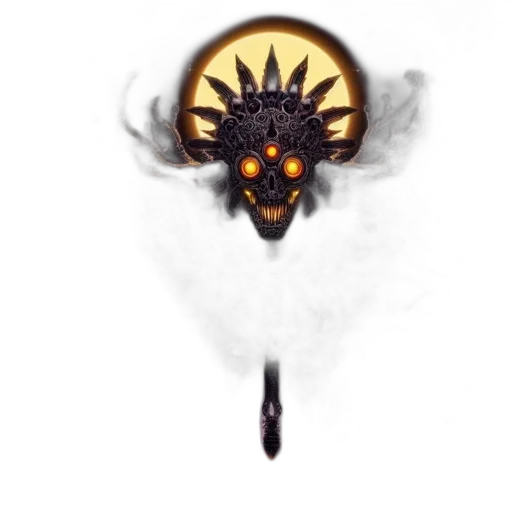 mask, staff, dragon, crown transparent PNG cut-out