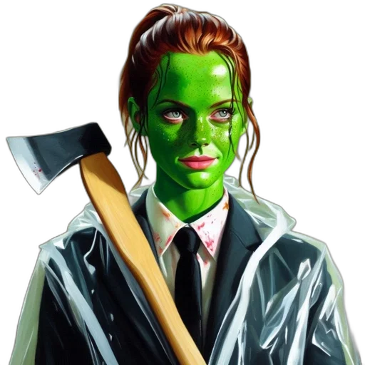 mask, face, staff, comic book art transparent PNG cut-out