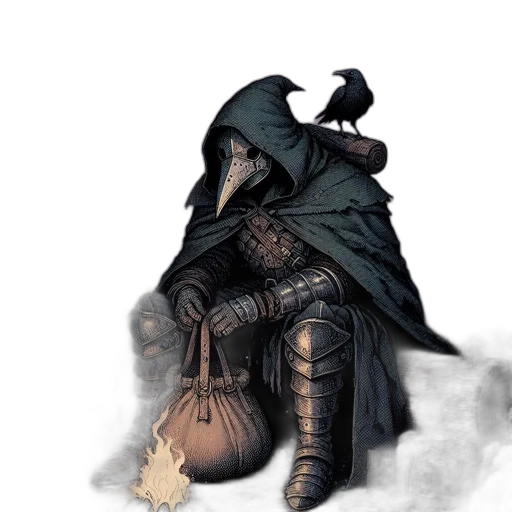 mask, sword, dragon, staff transparent PNG cut-out