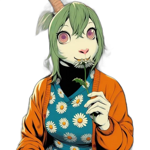 flower, animal, dress, creature transparent PNG cut-out