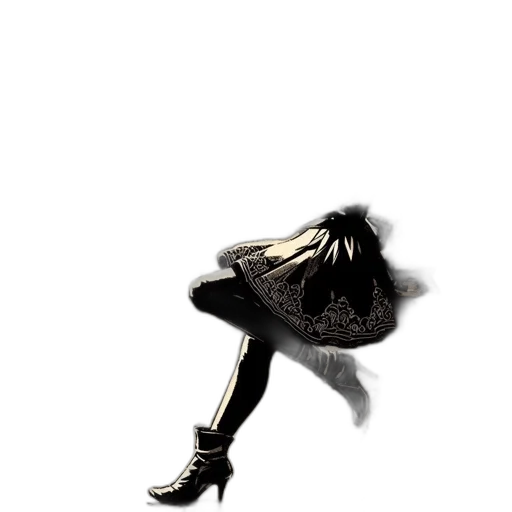 shoes, hat, hair, mask transparent PNG cut-out