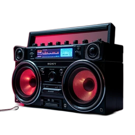 sony, boombox, front, speaker transparent PNG cut-out