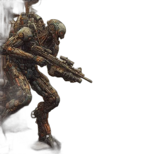 weapon, creature, robot, concept art transparent PNG cut-out