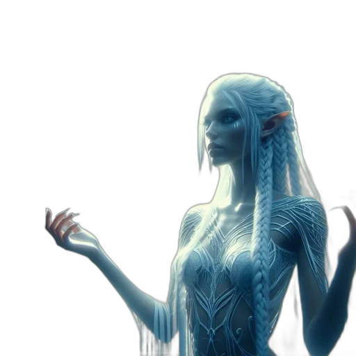creature, robot, dress, staff transparent PNG cut-out