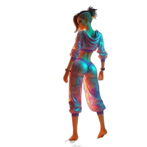 dress, jacket, staff, weapon transparent PNG cut-out