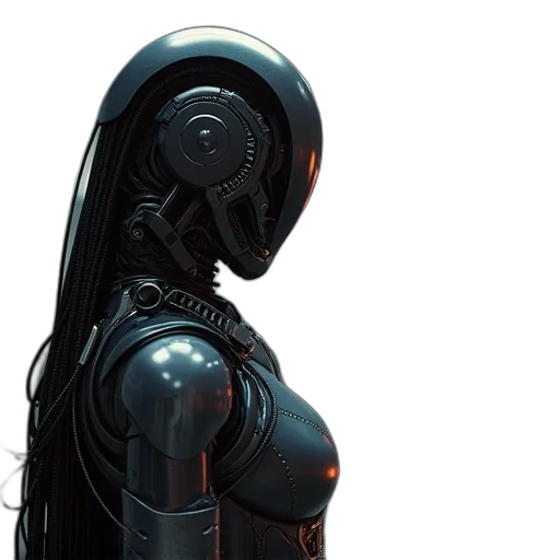 robot, dress, concept art, cyberpunk transparent PNG cut-out