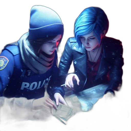 jacket, hat, concept art, cyberpunk transparent PNG cut-out