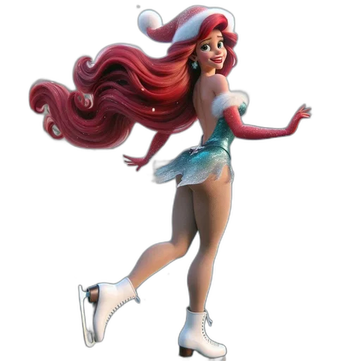 dress, hair, concept art, 3d render transparent PNG cut-out