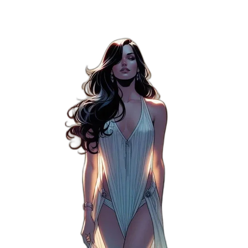 dress, comic book art, concept art, fantasy art transparent PNG cut-out