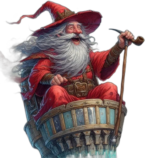 staff, hat, fantasy art, concept art transparent PNG cut-out