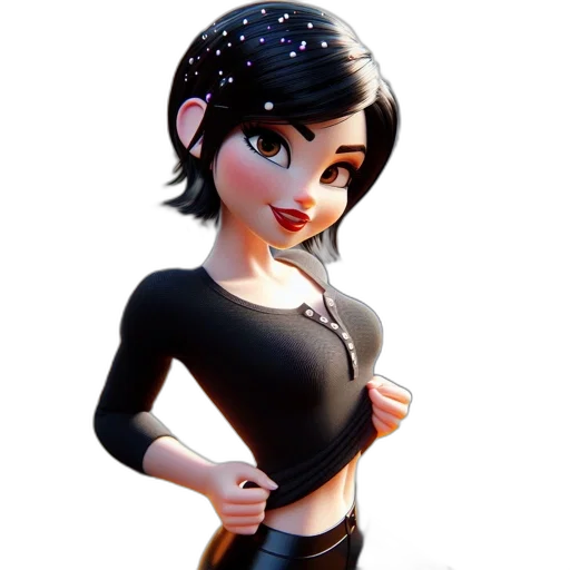 dress, staff, jewelry, 3d render transparent PNG cut-out
