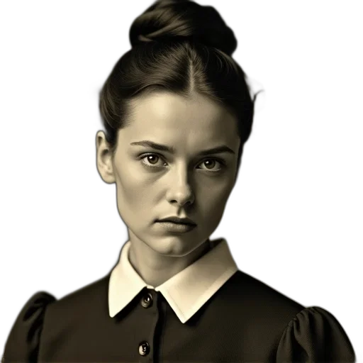 face, staff, hair, jacket transparent PNG cut-out