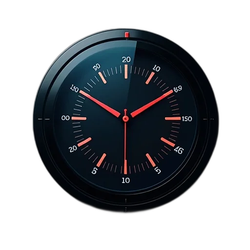 3d render, electronic, clock, timer transparent PNG cut-out