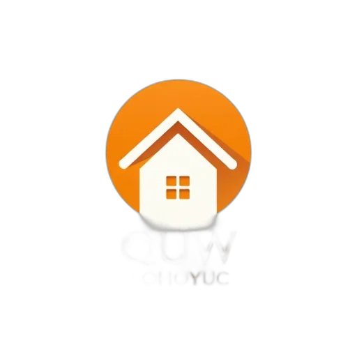 building, 3d render, stylized, orange transparent PNG cut-out