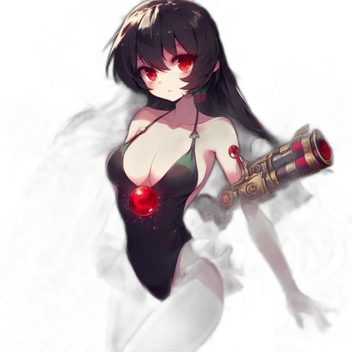 weapon, dress, robot, staff transparent PNG cut-out