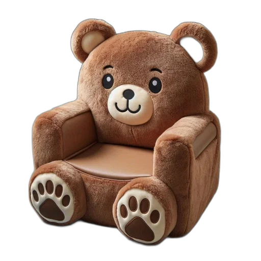 furniture, animal, 3d render, cozy transparent PNG cut-out