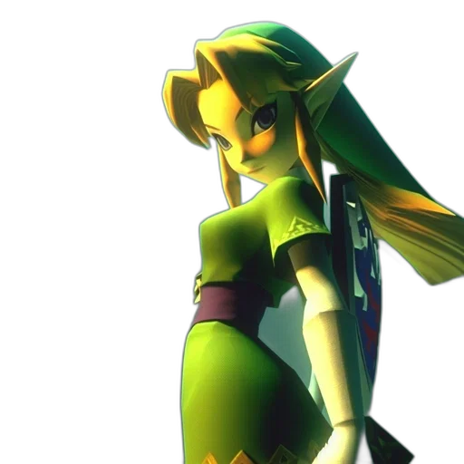 dress, concept art, 3d render, green transparent PNG cut-out