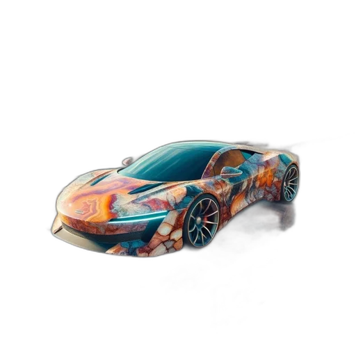 car, 3d render, concept art, photorealistic transparent PNG cut-out